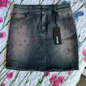 Just Cavalli Denim Mini  Skirt